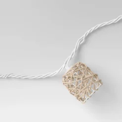 10ct Incandescent Mini Lights With Wrapped Rattan Hoods Brown - Opalhouse™ -Furniture Store GUEST 1611eebf 7bfb 46d6 95fc 5806cce0b33e