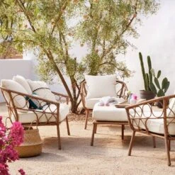 Britanna Oversized Patio Ottoman - Linen - Opalhouse™ -Furniture Store GUEST 474ca0fe 25d2 44ca 9813 a8a367569dc0