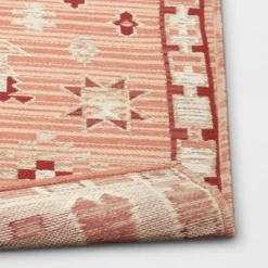 5'x7' Tapestry Rectangular Woven Outdoor Area Rug Red/Pink - Opalhouse™ -Furniture Store GUEST 77b641b6 dcd1 40f9 b161 7be739e1e714