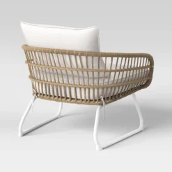 Southport Outdoor Patio Chair With Metal Legs, Club Chair Natural/White - Opalhouse™ -Furniture Store GUEST 85f574ff c7e7 4d01 b943 e6500f46c5aa