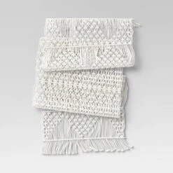 Cotton Macrame Runner White - Opalhouse™ -Furniture Store GUEST c5fab824 fe39 4973 9dab 7f6bd6fcfb15