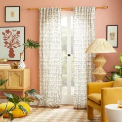 1pc Light Filtering Embroidery Bridges Window Curtain Panel White - Opalhouse™ Designed With Jungalow™ -Furniture Store GUEST cc3504b0 8e79 4236 8d8b 7dc946df2b57 1