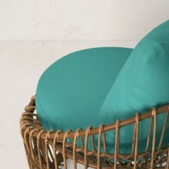 Topanga Club Chair With Ottoman - Blue/Brown - Opalhouse™ Designed With Jungalow™ -Furniture Store GUEST d55e6c02 0566 4024 be4f e642208a3e0f