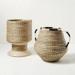Seasgrass And Bamboo Woven Pedestal Vase - Opalhouse™ Designed With Jungalow™ -Furniture Store GUEST f40310db 34b9 40f3 aeb2 f7887abcfcc9